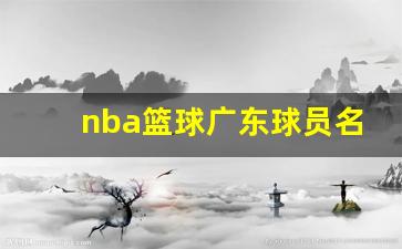 nba篮球广东球员名单-nba广东队球员名单