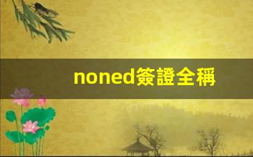 noned簽證全稱(non-b是什么簽證)