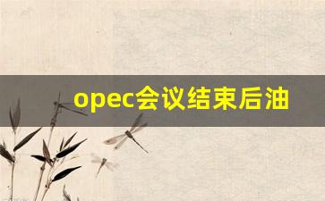 opec会议最新进展-opec会议结束后油价下跌吗