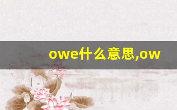 owe什么意思,owe中文翻译,owe用法及例句,owe怎么读-第1张图片-我的生活随想