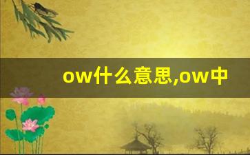 ow什么意思,ow中文翻译,ow用法及例句,ow怎么读-第1张图片-我的生活随想