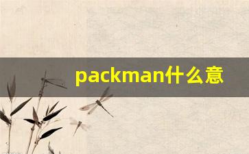 packman什么意思,packman中文翻译,packman用法及例句,packman怎么读-第1张图片-我的生活随想