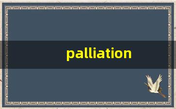 palliation什么意思,palliation中文翻译,palliation用法及例句,palliation怎么读-第1张图片-我的生活随想