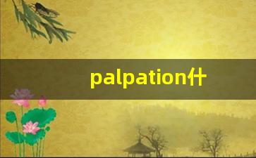palpation什么意思,palpation中文翻译,palpation用法及例句,palpation怎么读-第1张图片-我的生活随想