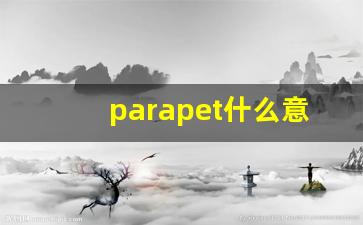 parapet什么意思,parapet中文翻译,parapet用法及例句,parapet怎么读-第1张图片-我的生活随想
