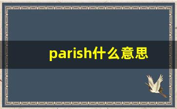 parish什么意思,parish中文翻译,parish用法及例句,parish怎么读-第1张图片-我的生活随想