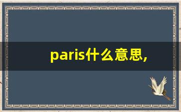 paris什么意思,paris中文翻译,paris用法及例句,paris怎么读-第1张图片-我的生活随想
