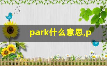 park什么意思,park中文翻译,park用法及例句,park怎么读-第1张图片-我的生活随想