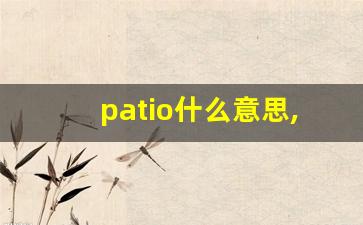 patio什么意思,patio中文翻译,patio用法及例句,patio怎么读-第1张图片-我的生活随想