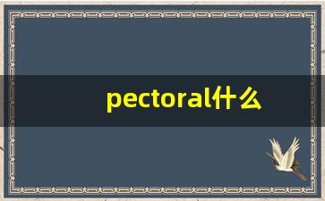 pectoral什么意思,pectoral中文翻译,pectoral用法及例句,pectoral怎么读-第1张图片-我的生活随想