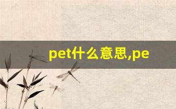 pet什么意思,pet中文翻译,pet用法及例句,pet怎么读-第1张图片-我的生活随想