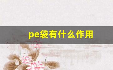 pe袋有什么作用(pe袋是什么材料图片)_https://www.hangfeite.com_深交所_第1张