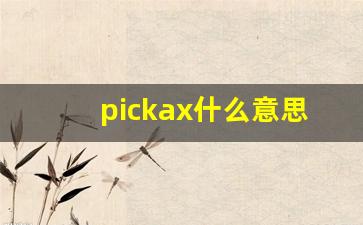 pickax什么意思,pickax中文翻译,pickax用法及例句,pickax怎么读-第1张图片-我的生活随想