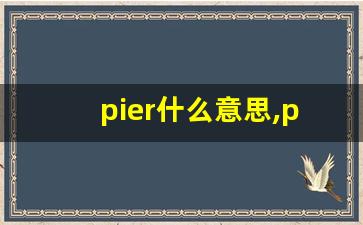 pier什么意思,pier中文翻译,pier用法及例句,pier怎么读-第1张图片-我的生活随想