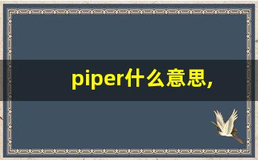 piper什么意思,piper中文翻译,piper用法及例句,piper怎么读-第1张图片-我的生活随想