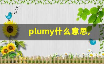 plumy什么意思,plumy中文翻译,plumy用法及例句,plumy怎么读-第1张图片-我的生活随想