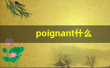 poignant什么意思,poignant中文翻译,poignant用法及例句,poignant怎么读-第1张图片-我的生活随想