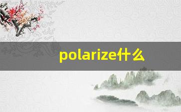 polarize什么意思,polarize中文翻译,polarize用法及例句,polarize怎么读-第1张图片-我的生活随想