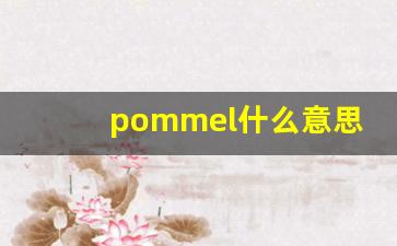 pommel什么意思,pommel中文翻译,pommel用法及例句,pommel怎么读-第1张图片-我的生活随想