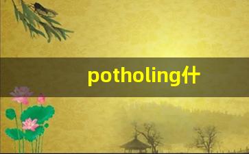 potholing什么意思,potholing中文翻译,potholing用法及例句,potholing怎么读-第1张图片-我的生活随想