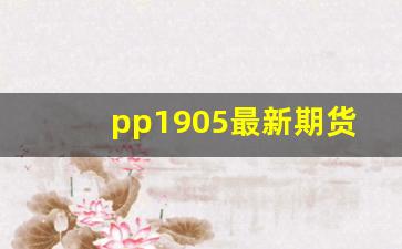 pp1905最新期货行情(pp2005最新期货价格)_https://www.gfdzclz.com_创业板_第1张