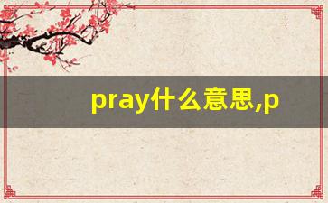 pray什么意思,pray中文翻译,pray用法及例句,pray怎么读-第1张图片-我的生活随想