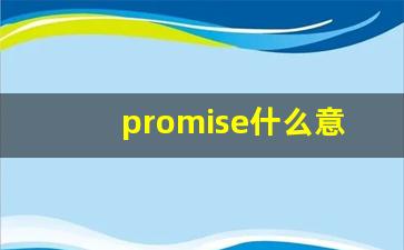 promise什么意思,promise中文翻译,promise用法及例句,promise怎么读-第1张图片-我的生活随想