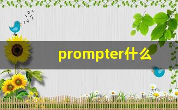 prompter什么意思,prompter中文翻译,prompter用法及例句,prompter怎么读-第1张图片-我的生活随想
