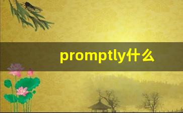 promptly什么意思,promptly中文翻译,promptly用法及例句,promptly怎么读-第1张图片-我的生活随想