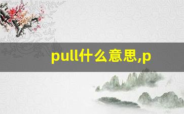 pull什么意思,pull中文翻译,pull用法及例句,pull怎么读-第1张图片-我的生活随想