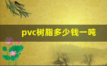 pvc树脂多少钱一吨(pvc树脂价格表)_https://www.hhem8.com_上交所_第1张