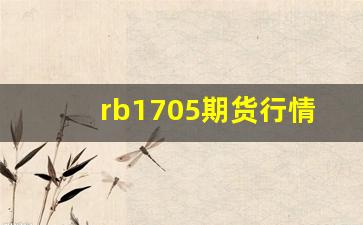 rb1705期货行情(期货rb2110)_https://www.haiwangdasha.com_深交所_第1张