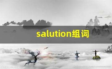 salution组词,salution中文翻译,salution造句,salution的发音-第1张图片-我的生活随想