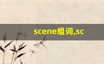 scene组词,scene中文翻译,scene造句,scene的发音-第1张图片-我的生活随想