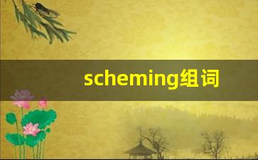 scheming组词,scheming中文翻译,scheming造句,scheming的发音-第1张图片-我的生活随想