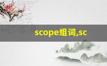 scope组词,scope中文翻译,scope造句,scope的发音-第1张图片-我的生活随想