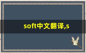 soft中文翻译,soft发音,soft用法及例句,soft是什么意思-第1张图片-我的生活随想
