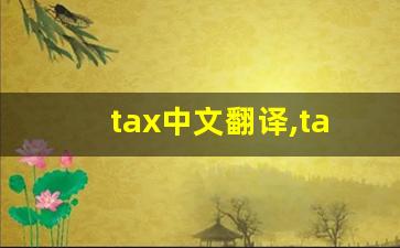 tax中文翻译,tax发音,tax用法及例句,tax是什么意思(tax的中文)-第1张图片-我的生活随想