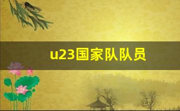 u23国家队集训名单-u23国家队队员