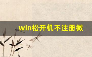 win松开机不注册微软账户插图