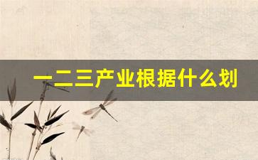 一二三产业根据什么划分(一二三产业指什么)_https://www.hhem8.com_北交所_第1张