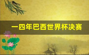 二零一四年巴西世界杯-一四年巴西世界杯决赛