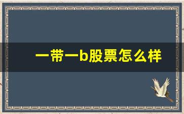 一带一b股票怎么样(一带b股票行情)_https://www.gen-fastener.com_郑商所_第1张