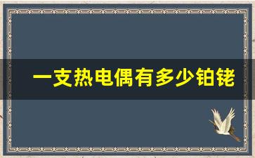 一支热电偶有多少铂铑丝(热电偶上有多少铂铑丝)_https://www.nalian8.com_科创板_第1张