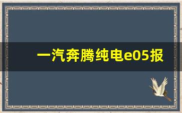 一汽奔腾纯电e05报价(一汽奔腾纯电e05报价视频)_https://www.dcjwmf.com_郑商所_第1张