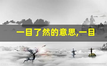 一目了然的意思,一目了然的近义词反义词,一目了然造句例句,一目了然出处及解释-第1张图片-我的生活随想