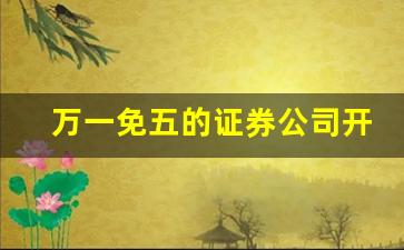 万一免五的证券公司开户(万一免五的证券公司开户有哪些)_https://www.kairu168.com_广期所_第1张