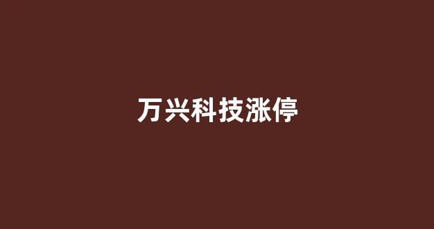 万兴科技涨停(万兴科技最新消息今天)_https://www.luoxuangg888.com_科创板_第1张
