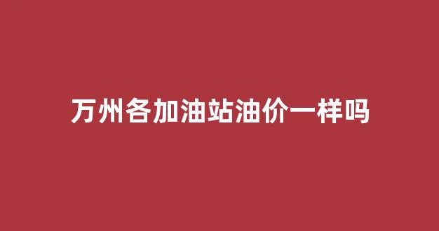 万州各加油站油价一样吗_万州油价网今日油价查询