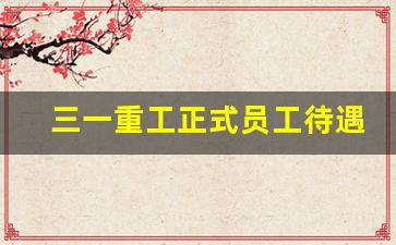 三一重工正式员工待遇(三一重工普工活有多累)_https://www.jumanxin.com_上交所_第1张